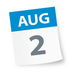 Fototapeta premium August 2 - Calendar Icon