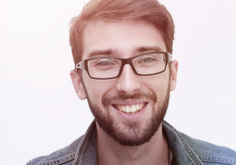 portrait of a modern young man in spectacles