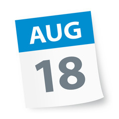 August 18 - Calendar Icon