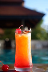 summer drink screwdriver cocktail and drink background