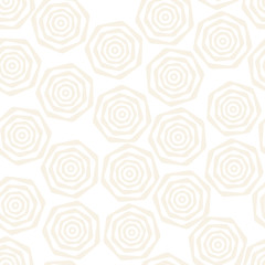 Abstract geometric shapes in beige and white, seamless pattern, vector