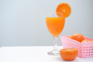 fresh orange juice isolated background