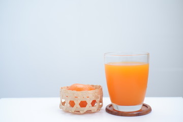 fresh orange juice isolated background