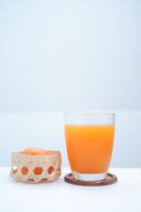fresh orange juice isolated background