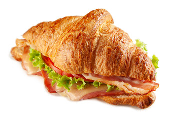 Classic BLT croissant sandwiches