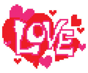 Fototapeta premium Beautiful heart vector mosaic for Valentine's Day