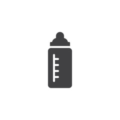 Baby bottle vector icon. filled flat sign for mobile concept and web design. Feeding bottle simple solid icon. Symbol, logo illustration. Pixel perfect vector graphics