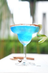 blue margarita cocktail