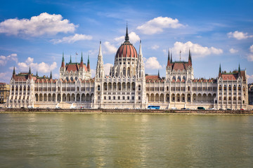 Fototapeta na wymiar Hungarian Parliament Buildings, Budapest Hungary