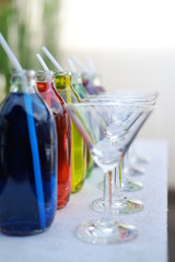 colorful summer drinks