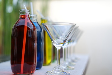 colorful summer drinks