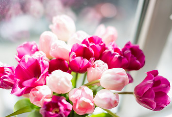  bouquet of pink tulips