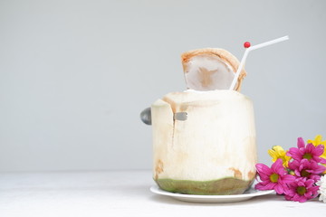 fresh coconut milk shake