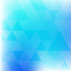 Fototapeta premium Background with turquoise and blue triangles. Vector pattern