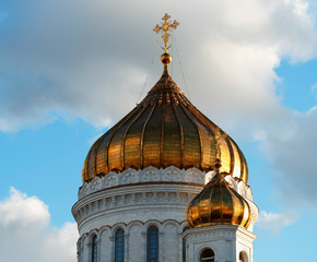 Fototapeta na wymiar Cathedral of Christ the Saviour dome background