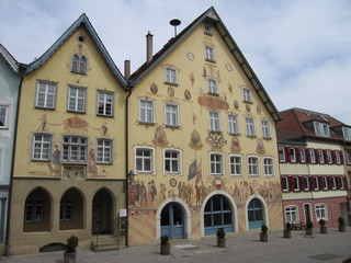 Fototapeta na wymiar Rathaus Horb mit Fassadenmalerei