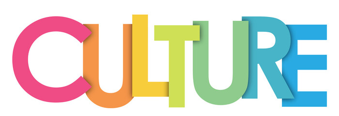 CULTURE rainbow letters banner