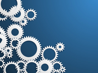 Gears technology background. Gear wheels, cogwheels industry mechanism. Engineering vector concept. Cogwheel mechanical, machine mechanism, cog part illustration