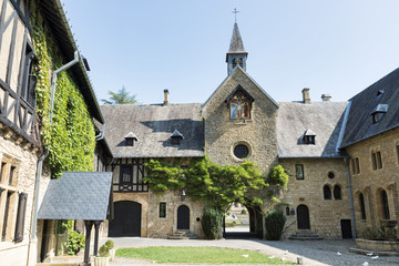 orval abbey in the belgium ardennes