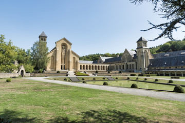 orval abbey in the belgium ardennes