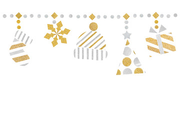 Christmas icon paper cut on white background - isolated