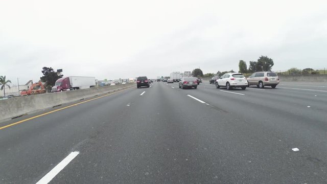 Time-lapse on Interstate 80 to 880, from Berkeley to Oakland