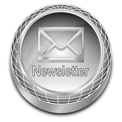 Newsletter Button - 3D illustration