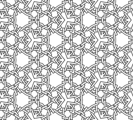 Abstract seamless black and white pattern