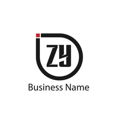 Initial Letter ZY Logo Template Design