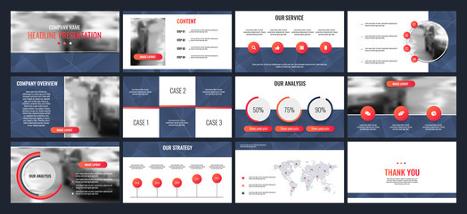 Business presentation templates from infographic elements. - obrazy, fototapety, plakaty