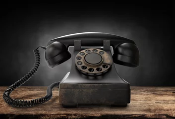 Kissenbezug Retro black telephone © Giovanni Cancemi