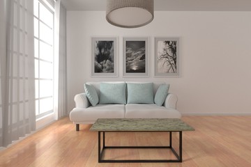 living room design interior 3d rendering
