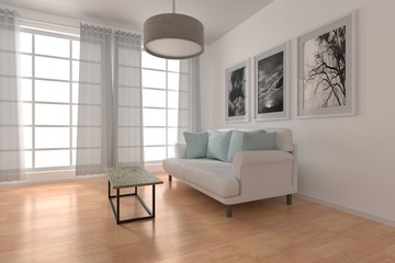living room design interior 3d rendering
