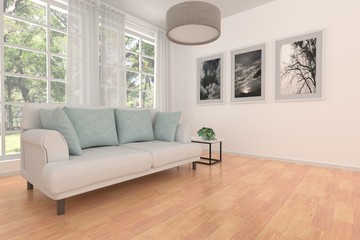 living room design interior 3d rendering
