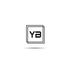 Initial Letter YB Logo Template Design