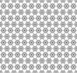 Seamless pattern in black and white geometric lines