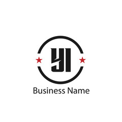 Initial Letter YI Logo Template Design