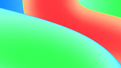 3d render modern abstract background. Vivid saturated color palette. Simple shapes. Background for posters,  banners,  presentations.