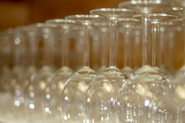 The turned wine glasses for wine.