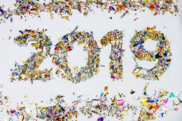 New Year's figures from brilliant confetti