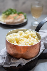 Mashed potatoes in a pot