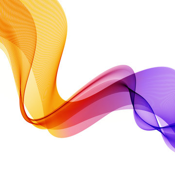 Abstract vector background with orange and purple smooth color wave