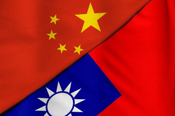 Two flags. People's Republic of China and Taiwan.