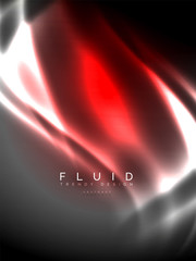 Neon glowing wave, magic energy and light motion background. Vector illustration