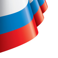 Russia flag, vector illustration on a white background