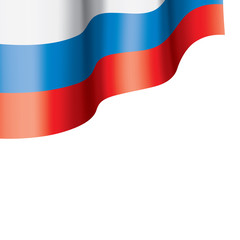 Russia flag, vector illustration on a white background