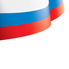 Russia flag, vector illustration on a white background