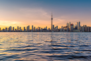 Toronto skyline at sunset - Toronto, Ontario, Canada.  
