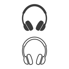 Headphone icon on white background