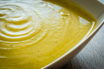 Fresh vegetable soup bowl.